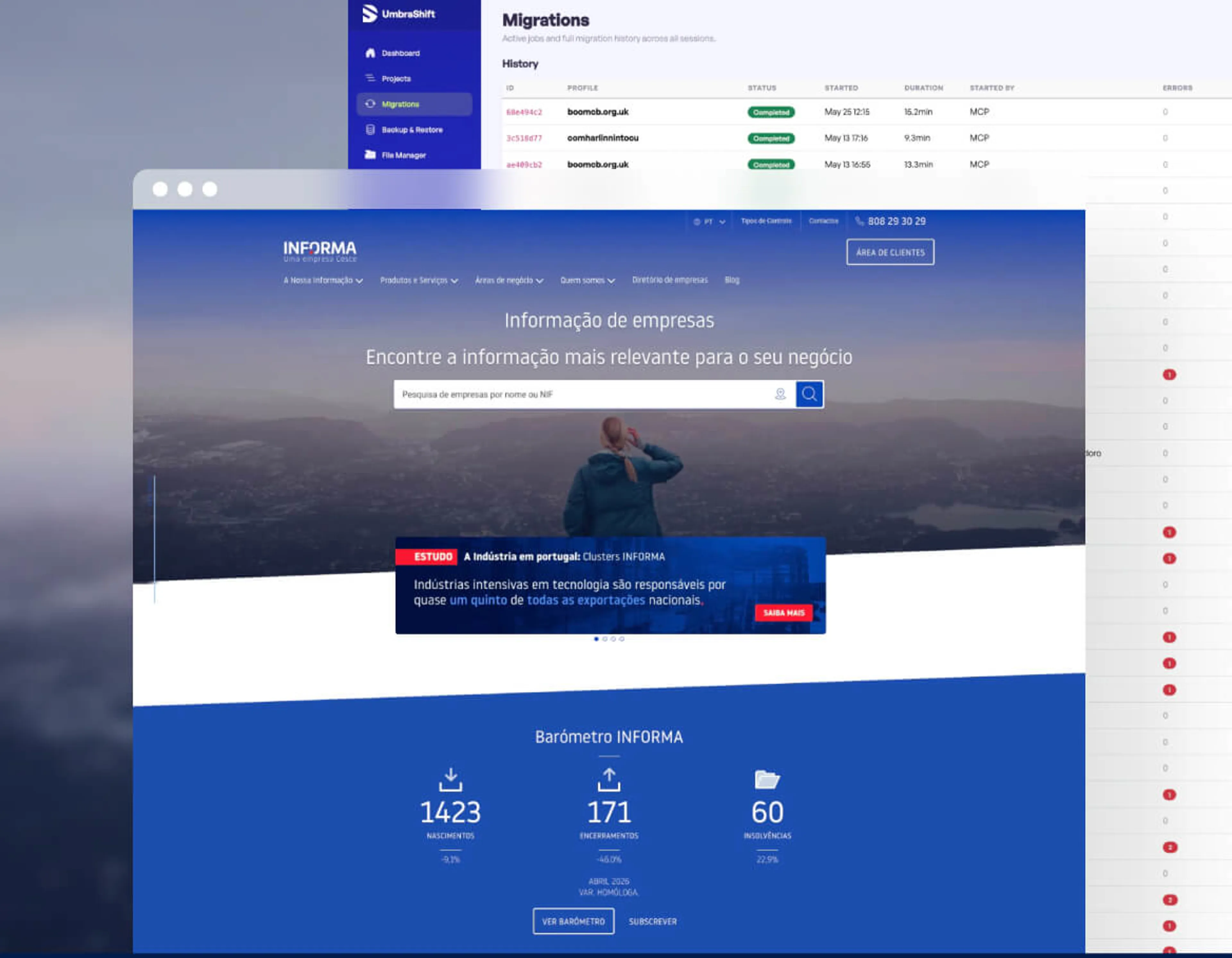 Informa DB: upgrade e evolução de Umbraco 8 para 17 