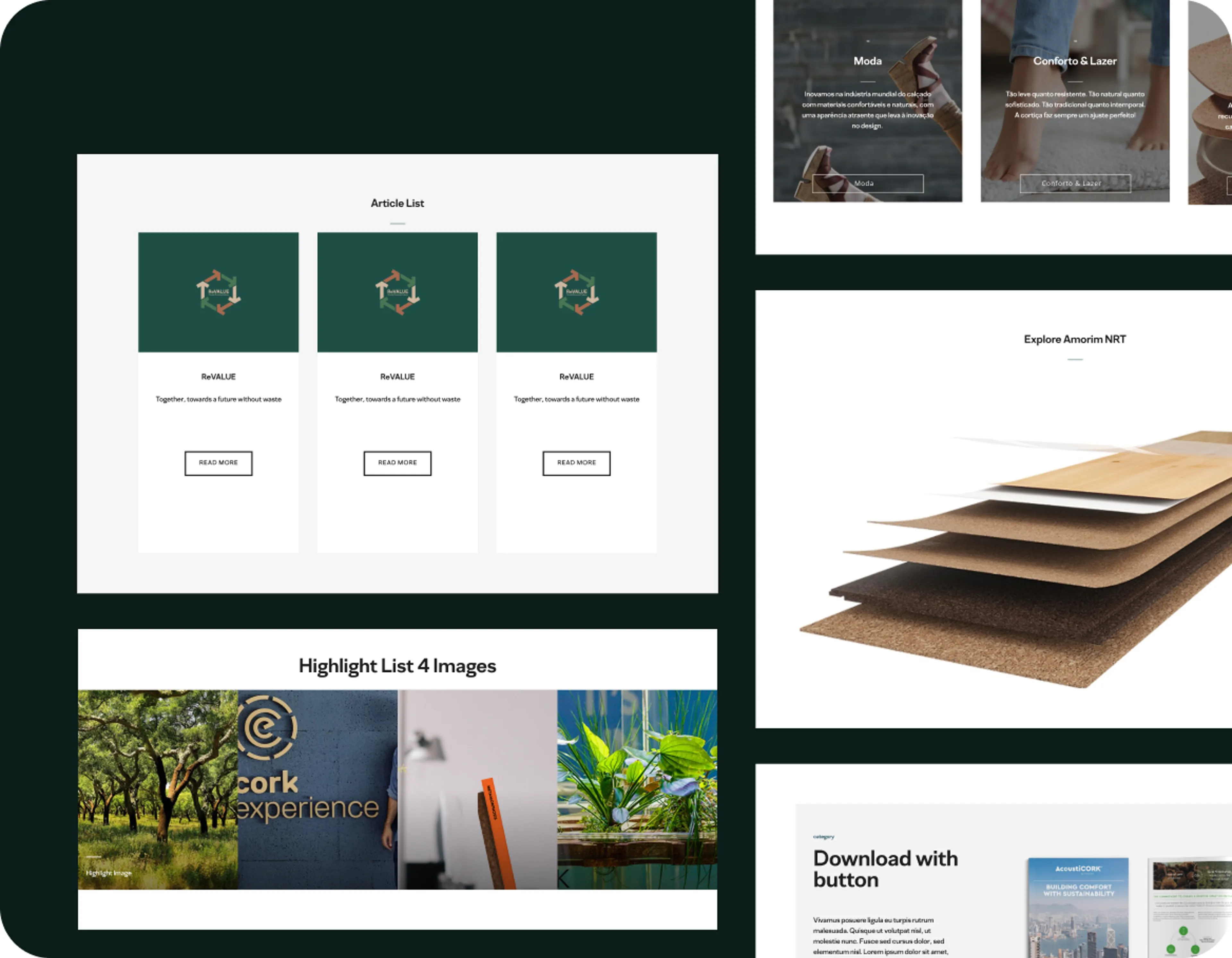Design System criado para o grupo Amorim Cork Solutions